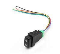 interruptor arranque motor Interruptor de llave doble con luz LED para coche, botón bloqueo puerta central cable, compatible Mitsubishi Lancer EX Pajero V73 V93