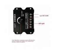 Interruptor Atenuador Manual de Doble Perilla para Tiras LED, Controlador de Ajuste de Brillo CCT de 3 Cables y 2 Temperaturas de Color de Bajo