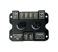 Interruptor Atenuador Manual de Doble Perilla para Tiras LED, Controlador de Ajuste de Brillo CCT de 3 Cables y 2 Temperaturas de Color de Bajo