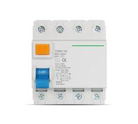 Interruptor Automático 16A 63A 10mA 30mA 100mA 6KA RCCB RCD 230V disyuntor de corriente Residual electromecánico interruptor diferencial de seguridad(16A,4Pole 10mA)