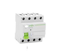 Interruptor AutomáTico, 4 Poste 63A 30MA tipo A Electromagnético Tipo 40 0v 6ka Interruptor de circuito de corriente residual interruptor diferencial Magnetotermico Corriente Continua(4 Pole 100mA,40A