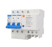 Interruptor automático con protección contra sobrecarga, RCBO trifásico de 380 V con protección contra cortocircuitos y detección de rotura de