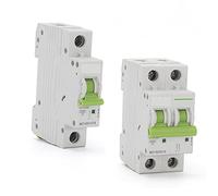 Interruptor automático Curva C MCB 1P 2P 1A 6A 10A 16A 20A 25A 32A 40A 50A 63A miniatura 6KA 110V/230V 50/60HZ con certificación CE (C1, One Size)