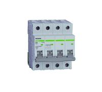 Interruptor automático de 6 kA, curva B, 10 A, 4 polos