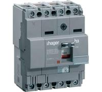 Hager x160 - Interruptor automático x160 4p4d 25ka 160a tm regulable fija/o