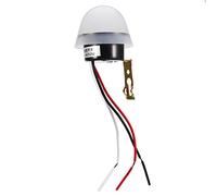 Interruptor automático de Sensor de fotocélula Control de luz de inducción infrarroja de Alta precisión para farolas Exteriores Plástico ABS Montaje en Pared de Metal 11x7cm 220V (12V)