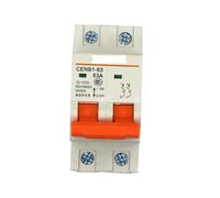 Interruptor Automático Disyuntor de CC mínimo de 2 polos, 120 V, 63 A, protector de batería for automóvil, miniinterruptor de CC, disparo magnético térmico, montaje en riel DIN, curva B(40A)