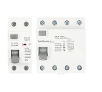 Interruptor Automático Disyuntor de corriente Residual de pila de carga EV eléctrica 2P 4P 10/30/100/300mA DC RCCB RCD tipo B 6KA Din Rail fuga de tierra(100mA,4P 16A)