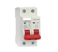 Interruptor Automático Disyuntor fotovoltaico DC 1P 250V/2P 500V 6A 10A 16A 20A 25A 32A 40A 50A 63A 80A 100A 125A Mini MCB Protector de sistemas fotovoltaicos(2P 500V,50A)