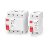 Interruptor Automático Interruptor diferencial de corriente residual electromagnética 2/4P 10/30/100/300 mA tipo CA a RCCB RCD ELCB Interruptor de seguridad(30 mA,4P 50A)