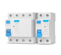 Interruptor Automático Interruptor diferencial de corriente residual electromagnética 2/4P 10/30/100/300 mA tipo CA a RCCB RCD ELCB Interruptor de seguridad(30 mA,4P 32A)