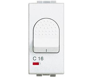 Interruptor automático magnetotérmico16A 1 módBTICINO LivinglightN4301/16 Blanco
