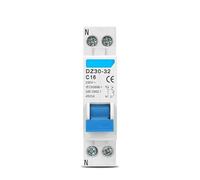 Interruptor Automático Mini disyuntor DZ30-32 DPN 1P+N MCB 6-32A, corte de montaje en riel DIN, interruptor de aire doméstico en miniatura(16A)