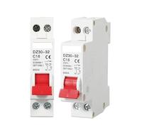Interruptor Automático Mini disyuntor MCB 1P+N de 6A, 10A, 16A, 20A, 25A y 32A for montaje en riel DIN. Interruptor de aire doméstico en miniatura.(16A)