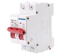 Interruptor Automático Mini disyuntor solar de 2 polos CC de 1000 V, interruptor de batería de 6 A, 10 A, 16 A, 20 A, 25 A, 32 A, 40 A, 50 A, 63 A, MCB de CC for sistema fotovoltaico(20A)