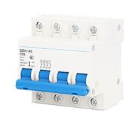 Interruptor Automático Miniatura 4P, Disyuntor Diferencial, 400V AC 25A - Alta Capacidad de Corte 6000A, Material Nylon PA66, Ideal para Oficinas y Viviendas