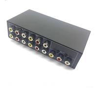 Interruptor AV 4 en 1 VSW41, selector de audio y video para consola de juegos DVD TV con componente de conmutador remoto 4 a 1