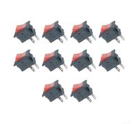 Interruptor Balancín para spst 10x15mm para Panel Electrico Interruptor(Red-10pcs)