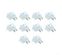 Interruptor Balancín para spst 10x15mm para Panel Electrico Interruptor(White-10pcs)