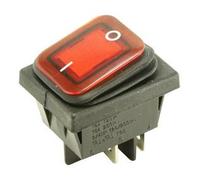 Interruptor basculante bipolar 16a/250vac luminoso rojo