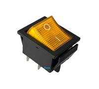 Interruptor Basculante Bipolar - Luminoso Ambar - 16A / 250V - 20A / 125V - Con Tecla Naranja