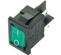Interruptor basculante bipolar luminoso verde 10a/250vac
