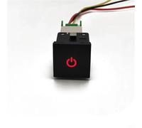 Interruptor Basculante Botonera Elevalunas 1 unidad de luz LED DRL roja para coche, botón de interruptor de espejo con cámara de encendido y apagado apto para VW apto para Golf 6(Power On Off)