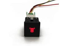 Interruptor Basculante Botonera Elevalunas 1 unidad de luz LED DRL roja para coche, botón de interruptor de espejo con cámara de encendido y apagado apto para VW apto para Golf 6(Radar)