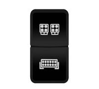 Interruptor Basculante Botonera Elevalunas Interruptor de botón pulsador doble para luz, interruptor de coche compatible con Toyota Landcruiser, Prado, RAV4, Tacoma(Work bar)