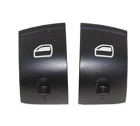 Interruptor Basculante Botonera Elevalunas Par de tapas para interruptores de ventana, botones de ventanilla eléctrica, tapas para consola, compatibles con Audi A6 C6 04-11 A4 B6 B7 00-07