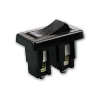 Interruptor basculante con conexión por tornillo, negro 230V/2A