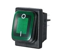 Interruptor basculante de 2 piezas, 12 V 220 V impermeable KCD4 16 A 4 pines encendido/apagado con luz LED/82(Red)