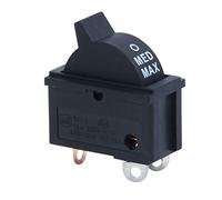 Interruptor basculante de 3 pines de 3 velocidades para barcos, SPDT Snap in Wipp, botón para secador de pelo, ventiladores eléctricos, dispensador de agua, placa de botón pulsador, color negro