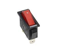 Interruptor basculante de 5 piezas, KCD3 220 V ON/Off SPST tiro unipolar 2 3 posiciones 20 A 125 VAC con luz LED/172(Red light 2500W)