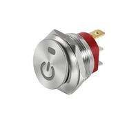 Interruptor basculante de botón metálico de 22 mm, acero inoxidable, 12 V, 20 A, autoblocante, dos posiciones, interruptor de palanca for coche, ON-OFF, 220 V, 15 A, 3 pines(White Power,12-24V(20A))