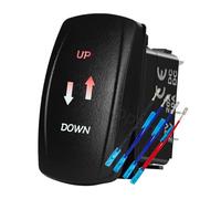 Interruptor basculante de Coche a Prueba de Agua 12V 24V Interruptor Arriba Abajo luz Led roja 7 Pines Encendido/Apagado momentáneo Interruptor basculante for 4x4 ARB(Momentary-Red)