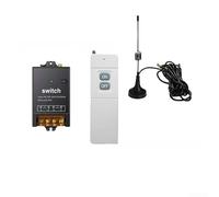 Interruptor basculante de control remoto inalámbrico 100-240V AC 30A de un solo canal RF 433MHz ABS para bombas, motores, lámparas, ventiladores con rango de 3-5 km negro (negro)