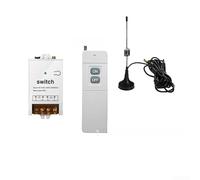 Interruptor basculante de control remoto inalámbrico 100-240V AC 30A de un solo canal RF 433MHz ABS para bombas Motores Lámparas Ventiladores con rango de 3-5 km Negro (blanco)