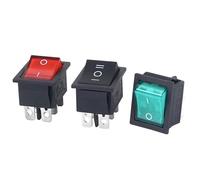 Interruptor basculante de enclavamiento, interruptor de encendido, E/S, 4 pines, 6 pines, con luz, 16 A, 250 V CA, 20 A, 125 V CA, KCD4, 2/3 posiciones, 10 unidades(2position 6PIN B)