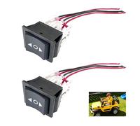 Interruptor Basculante de Inversión de Polaridad 12V DC, Interruptor Automático de 10A, 6 Pines y 3 Posiciones ON-OFF-ON, Ideal para Motores de Barco y Proyectos Eléctricos, Negro