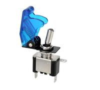 Interruptor basculante de palanca SPST de 12V, luz LED for encendidos, interruptor de luz for coche de carreras, barco, remolque de camión(Blue)