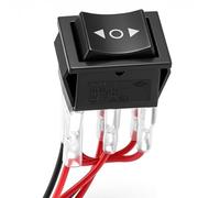 Interruptor Basculante De Retención 3 Pines 16a Tres Posiciones Conmutador Elevación Ventana Cable Negro 15 Cm Doble Flecha Reinicio Panel 19x25 Mm Motor Cc Persiana Auto Barco