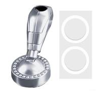 Interruptor basculante de un botón para coche, diseño de bola, palanca de arranque y parada, accesorios interiores decorativos para modelos de vehículos universales, negro y plateado (plata)