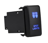 Interruptor basculante del coche Interruptor de luz LED de encendido/apagado 12V LED azul Automático del coche Encendido Interruptor de palanca basculante(LUCES DE PUNTOS)