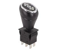 Interruptor basculante deslizante para CA 250 V 16 A y 125 V 20 A, palanca de cierre DPDT de 6 pines con parada hacia adelante y posición hacia atrás, color negro