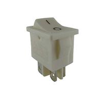 Interruptor basculante empotrable 19 x 13 mm, Interruptor Doble 2 polos (4 pines), color blanco (2)