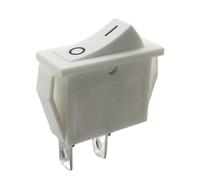 Interruptor basculante empotrable (2 pines), 15 A 250 V CA, Interruptor Conmutador, marco de 30,5 x 13,5 mm, color blanco