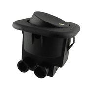 Interruptor basculante empotrable, Interruptor Conmutador, 6 A 250 V ~ contactos roscados, negro con balancín rojo (basculante negro)