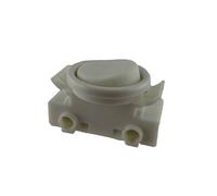 Interruptor basculante empotrable para lámpara, interruptor basculante 2 A, 250 V, color gris, se adapta como interruptor de repuesto para las lámparas de cocina (blanco)