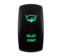 Interruptor basculante for Coche y Barco, 12V/24V, Impermeable, Led Verde, SPST DPDT 20A, for camión ARB/CARLING/NARVA/4x4 JCB(Bilge Pump)